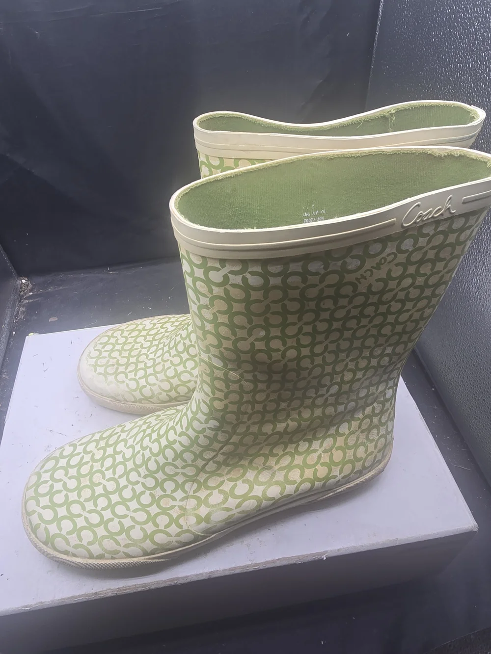 Coach Green Signature Rain Boots‎